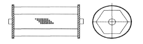典型卧式滚筒剖面图